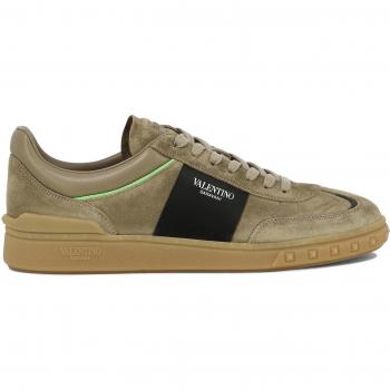 Valentino Garavani Men's Beige Suede Sneakers Size 42