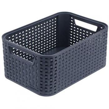 Cesta de Almacenaje Curver Style M 18L Antracita Ratán