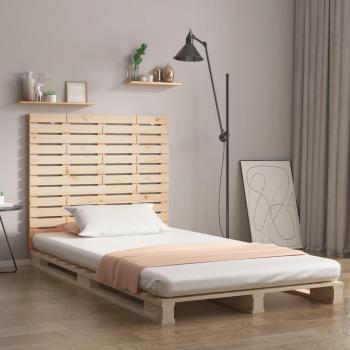 Cabecero de cama de pared de madera maciza de pino 96x3x91,5 cm