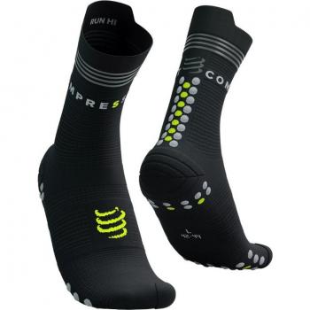 Calcetines Compressport Pro Racing Shocks V4.0 Run High Negro Amarillo, Talla 1