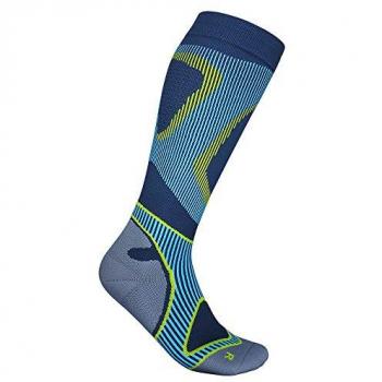 Bauerfeind Men's Blue Performance Compression Running Socks - Size 44-46 M