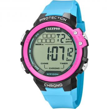 Calypso K5817/1 Reloj de Hombre Color Splash Negro Caucho Azul