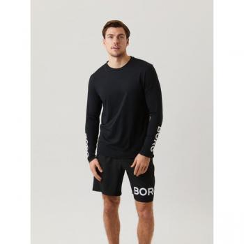 Borg Men's Black Long Sleeve Training T-Shirt, XXL