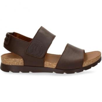Sandalias Panama Jack de hombre en piel color marrón