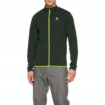 Odlo Midlayer Full Zip Nikko Chaqueta, Primavera/Verano, Hombre, Color Climbing Ivy, tamaño Large