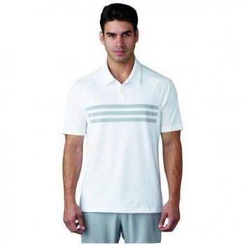 adidas Climacool 3 Stripes Competition Camiseta Polo De Golf, Hombre, Blanco, XL