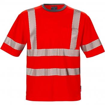 Fristad Kansas - T-Shirt 7407 TPS X/Small Hi-Vis Red 100973-330 XS