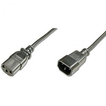 DIGITUS Alargador para Cable de conexión a la Red - 1,2 m - C14 a C13 - Macho / Hembra - H05VV-F3G - 0,75 mm²