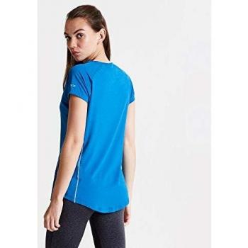 Dare2B Corral-Camiseta De Deporte, Tejido Elástico Y Ligero De Secado Rápido T-Shirts/Polos/Vests, Mujer, Petrol Blue, 10
