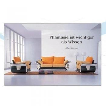 INDIGOS UG Vinilo Decorativo para Pared W011 Diciendo Albert Einstein La imaginación es más Importante Que el Conocimiento 80x28, Rojo, Roja, 80x8x28 cm
