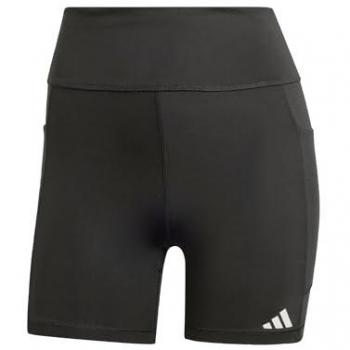 Shorts 2 en 1 Own the Run de adidas con 3 franjas, mallas cortas ceñidas de mujer