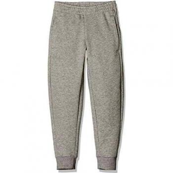 adidas Yg E Lin Pant Sport Trousers, Niñas, Medium Grey Heather/Real Pink s18, 4-5Y