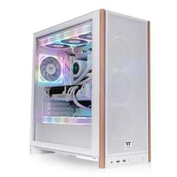 Gabinete PC Thermaltake S370 WS Torre Media Blanca (ATX, mATX, Mini-ITX) con 4 Ventiladores CT120 PWM