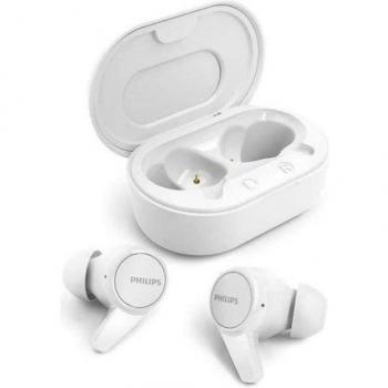 Auriculares Inalámbricos Bluetooth Philips 1000 Series TAT1207WT/00 Blancos con Microfono y Estuche de Carga