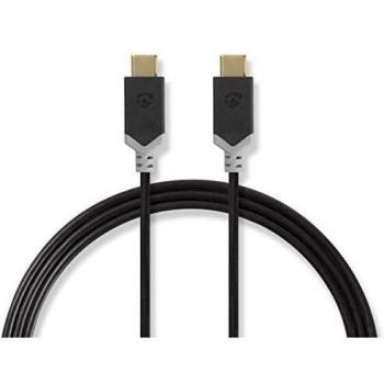 Cable USB 3.2 Gen 2 Tipo C Macho a Tipo C Macho 1.00 m 100 W 10 Gbps Vergoldado Antracita