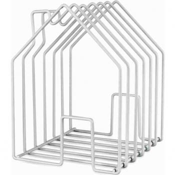 Balvi Revistero Home Color Blanco En Forma de casa Gran Capacidad para revistas, catálogos o Diarios