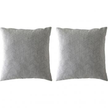 Guy Laroche - Juego de 2 fundas de cojín jacquard Tevere B 30x50 cm Gris