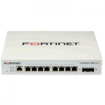 FortiSwitch-108F Switch Gestionado L2+ Gigabit Ethernet - 8 puertos GE RJ45, 2 puertos GE SFP, color blanco