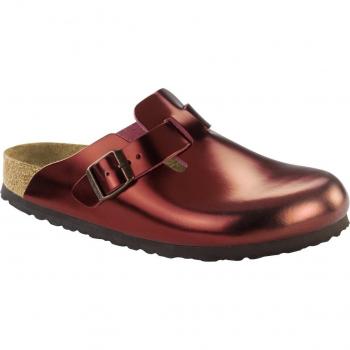 Birkenstock Boston, Zuecos para Mujer, Rouge