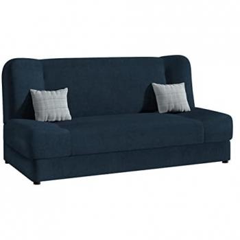 Sofá-cama Comfivo 110 con caja de ropa de cama, Uttario Velvet 2967, dimensiones 195x86x87cm