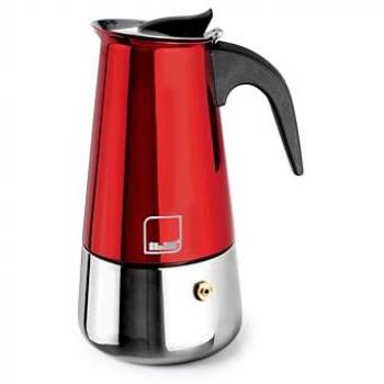 IBILI - Cafetera express Moca Rosso, 10 tazas, 460 ml, Acero Inoxidable, Apto para inducción