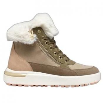 Botas Geox Dalyla ABX para mujer, color verde musgo/blanco, talla 36