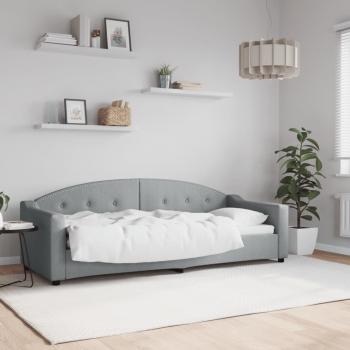 Cama de día sofá cama tela gris claro 80x200 cm