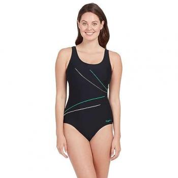 Bañador Zoggs Macmasters Scoopback negro verde mujer - 42
