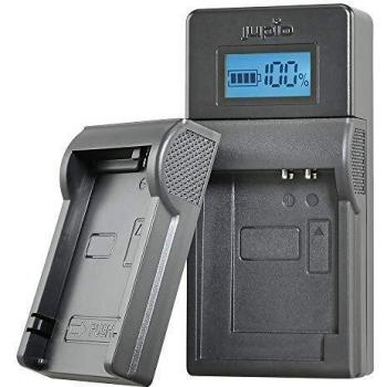 Cargador USB Jupio con LCD para Baterías Sony, Samsung y JVC 3.6V-4.2V