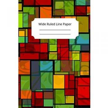 Stained glass art inspirational motivational and spiritual theme wide ruled line paper 8