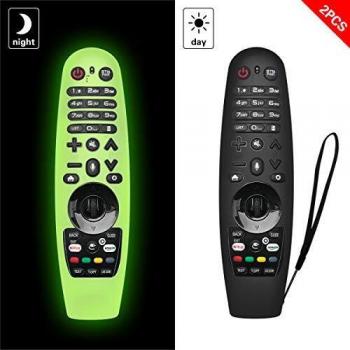NANTING 2PCS Estuche actualizado LG Smart TV Remote Control para LG AN-MR600 / LG AN-MR650 / AN-MR18BA / AN-MR19BA, Estuche de Silicona anticaída/Antideslizante/Rayado/Polvo/Agua