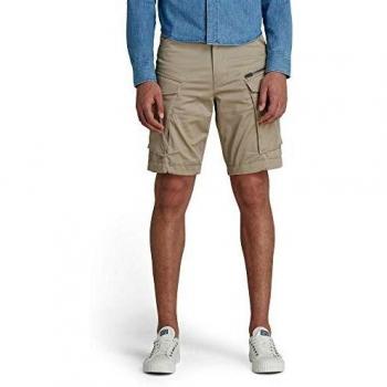 G-Star Raw Men's Rovic Zip Loose 1/2 Casual Shorts, Beige