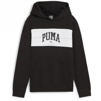 Sudadera con capucha Puma Squad negra y blanca junior - Talla 164