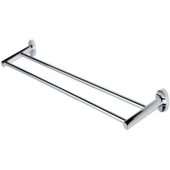 Haceka Happy Toallero Doble Rail, Metal, Gris, 19.5x79.3x19.5 cm