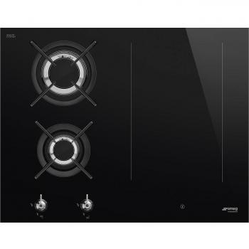Placa de Inducción y Gas SMEG PM3643D | 65cm | Mixta | Semifilo Premium | 4 Zonas de Cocción: 2 de Inducción y 2 de Gas