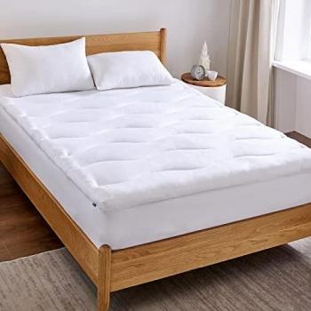 Bedsure Funda Colchon 140x190 Acolchada - Topper Colchón Cama 140 x 190 cm de Microfibra Hipoalergénico y Transpirable, Protector Colchon con Bolsillo Profundo, Grosor 4 cm
