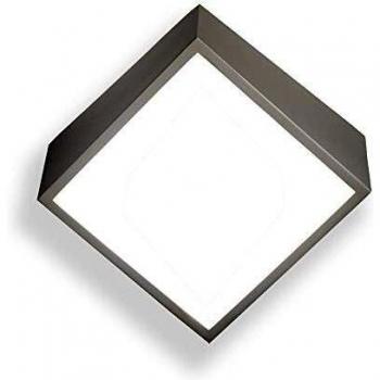 Aplique de Pared Exterior Mini Cuadrado Plata