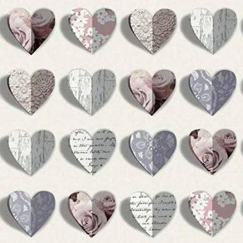 Papel Pintado Corazones Olivia Blush Arthouse - Rollo 10 m x 0,53 m Calidad Floral