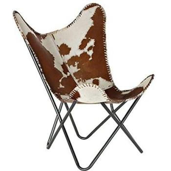 Sillón Dkd Home Decor Blanco Marrón Piel