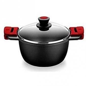 BRA Cacerola Premiere Rojo Alta 32CM, Acero Inoxidable, Único, Talla