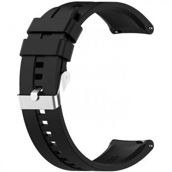 Correa de Goma Negra Universal 22mm para Smartwatch Samsung, Huawei, Amazfit - Modelo Cool