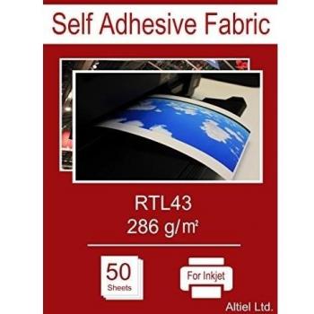 A4 x 50sheets - Tejido autoadhesivo adhesivo para impresoras de inyección de tinta, desmontable y reposicionable