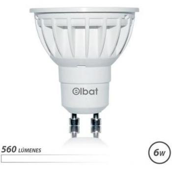Elbat Bombilla LED GU10 6W 560lm Luz Blanca - Ahorro Energético - Larga Duración - Fácil Instalación - Color Blanco