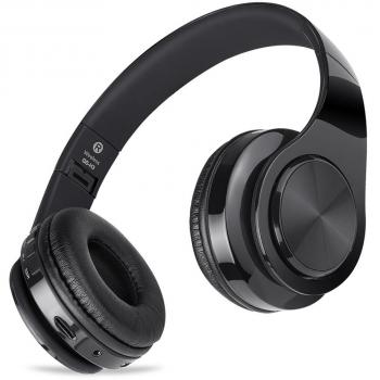 Auriculares Diadema Bluetooth Inalambricos, MeiahuaTu Cascos Bluetooth Inalambricos Plegable con Micrófono, 15hrs Reproducción de Música, Hi-Fi Sonido Estéreo para PC, Móviles