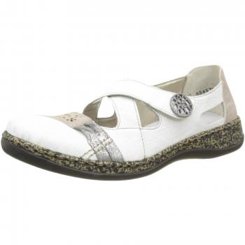 Rieker 463H7 80, Mocasines para Mujer, Blanc