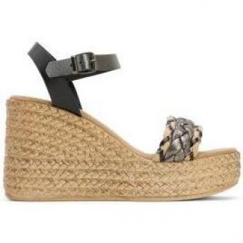 Sandalias de cuña de piel Porronet Kali negro