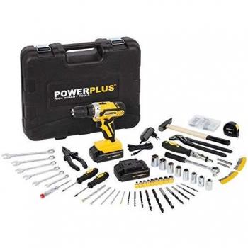 POWER plus POWX00825 - Taladro/atornillador 20v li-ion 2batt 133acc, Multicolor