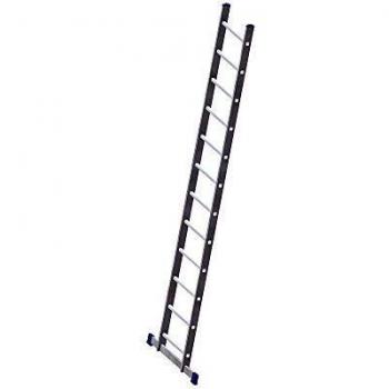 Escalera simple de aluminio 3,51 m con 13 peldaños y capacidad de carga de 150 kg