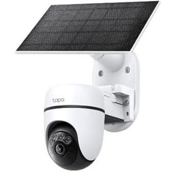 Cámara de Seguridad TP-Link Tapo TC90 Kit 2K con Panel Solar, Visión Nocturna y Audio Bidireccional, Rotativa 360º para Exterior
