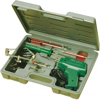 SALKI Kit de Soldadores - Estuche con Pistolas Soldadoras de Estaño de 100W y 30W para manualidades, joyería y electrónica , Incluye Accesorios Incluidos